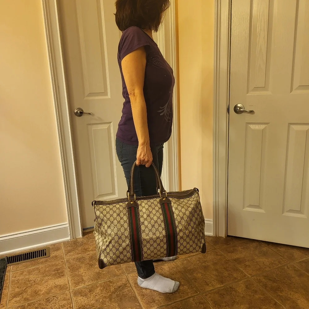 Gucci Sherry Line Boston 50 Travel Bag Weekender..Authentic.. - Picture 16 of 16